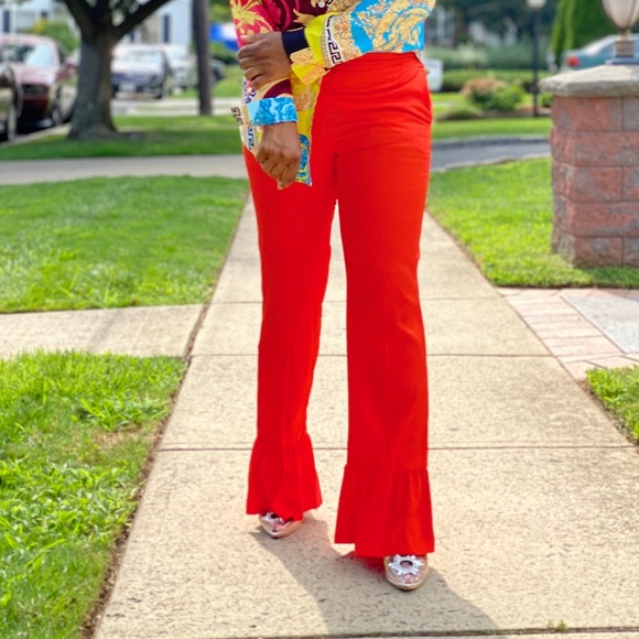 Sandro Paris Ruffle Hem Pant - Picture 1 of 6